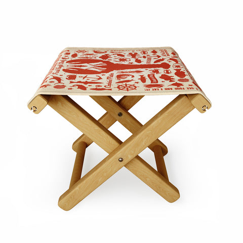 Anderson Design Group Lobster Pattern Folding Stool