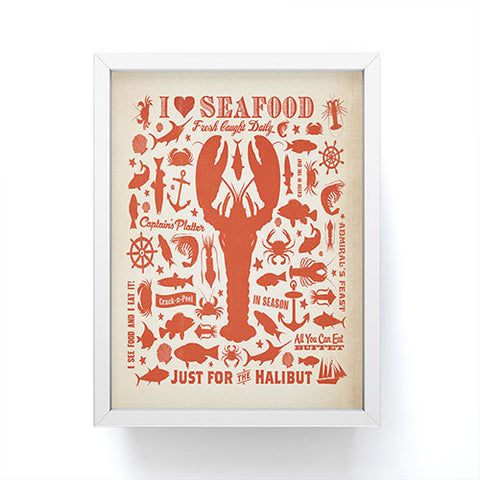 Anderson Design Group Lobster Pattern Framed Mini Art Print
