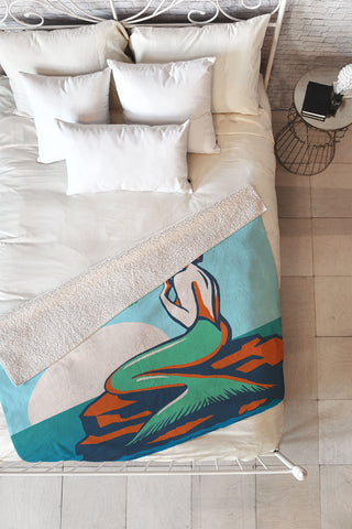 Anderson Design Group Mermaid In A Previous Life Fleece Throw Blanket