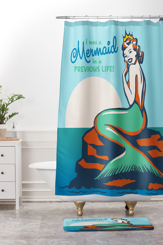 Anderson Design Group Mermaid In A Previous Life Shower Curtain And Mat