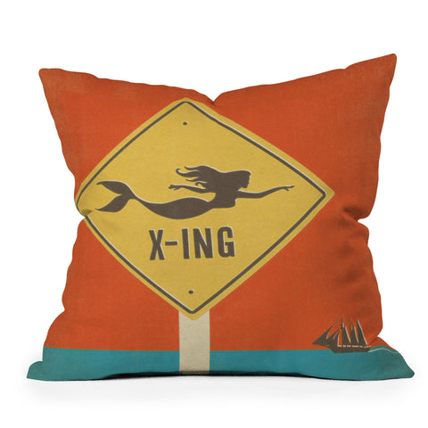 Anderson Design Group Mermaid X Ing Outdoor Throw Pillow