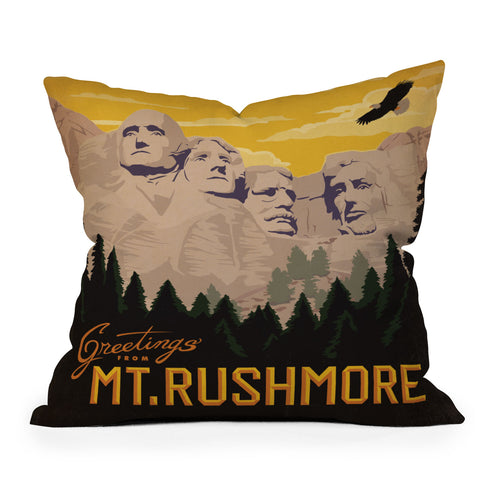 Anderson Design Group Mt Rushmore Outdoor Throw Pillow