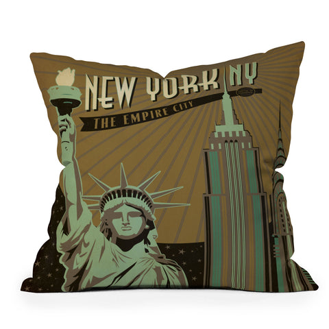 Anderson Design Group New York Outdoor Throw Pillow