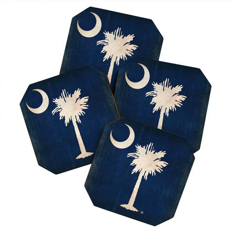 Anderson Design Group Rustic South Carolina State Flag Coaster Set