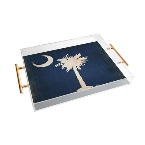 Anderson Design Group Rustic South Carolina State Flag Acrylic Tray