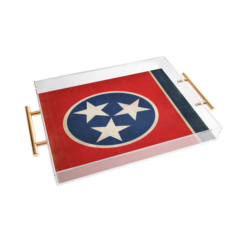 Anderson Design Group Rustic Tennessee State Flag Acrylic Tray