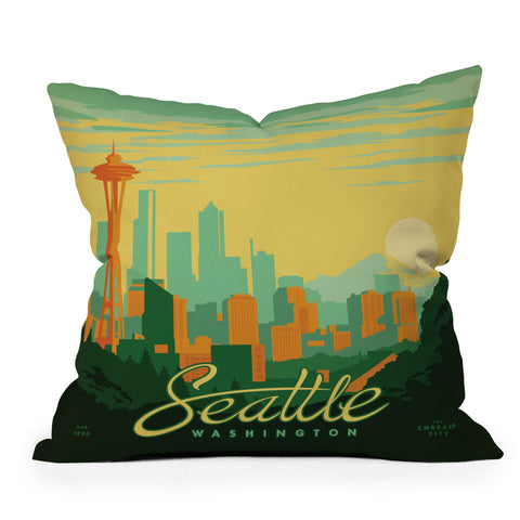 Anderson Design Group Seattle Outdoor Throw Pillow