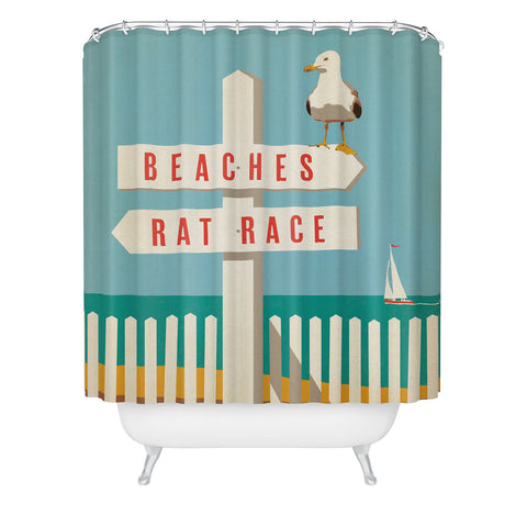 Anderson Design Group Sign Post Shower Curtain