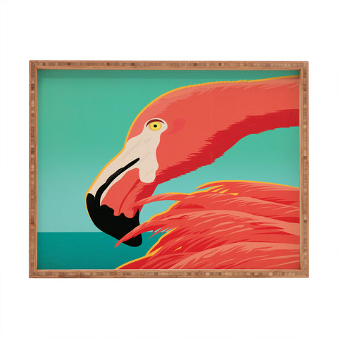 Anderson Design Group Tropical Flamingo Rectangular Tray