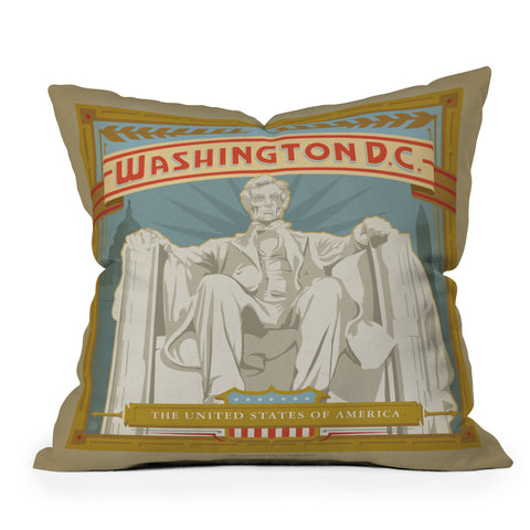 Anderson Design Group Washington DC Outdoor Throw Pillow