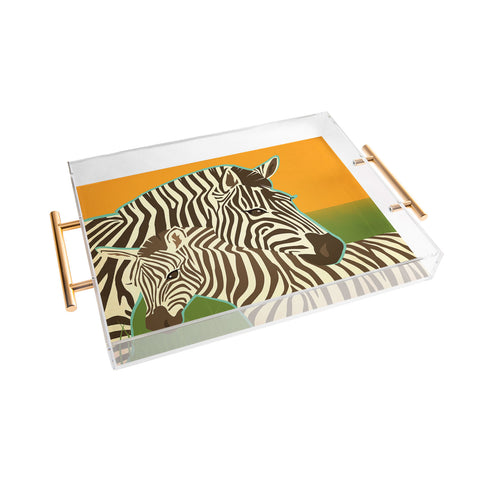Anderson Design Group Zebras Acrylic Tray