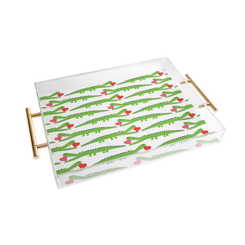 Andi Bird Alligator Love Acrylic Tray