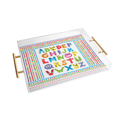 Andi Bird Alphabet Monsters Acrylic Tray