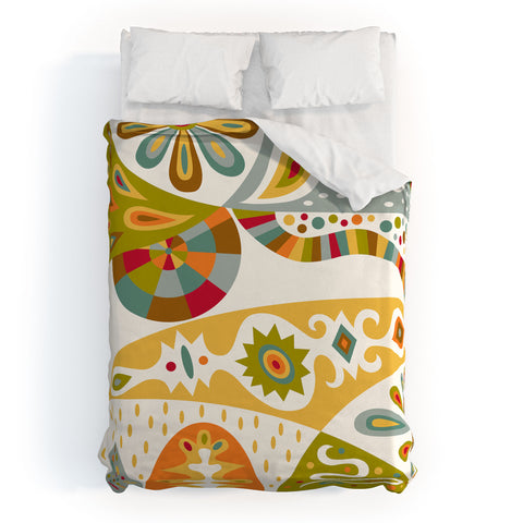 Andi Bird Bohemian Buff Duvet Cover
