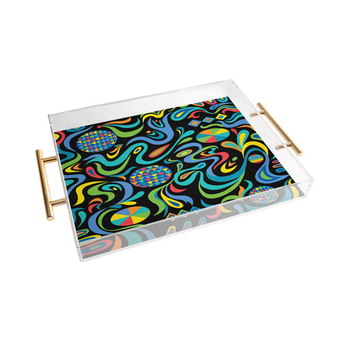 Andi Bird Cartwheel Black Acrylic Tray