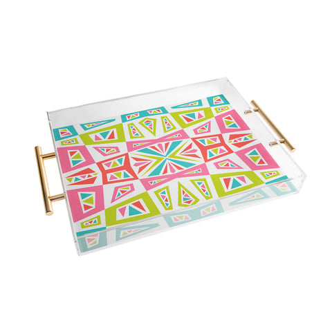 Andi Bird Checkmate Kaleidoscope Acrylic Tray