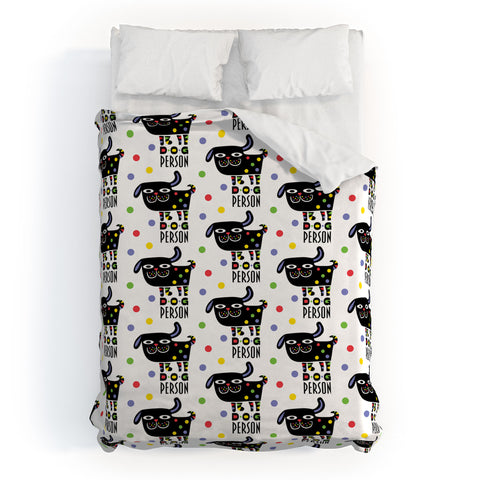 Andi Bird Dog Person Duvet Cover