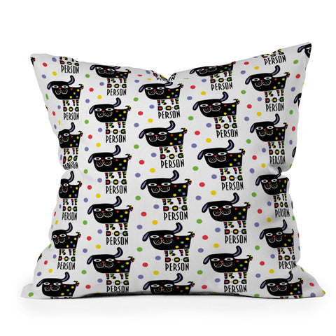 Andi Bird Dog Person Outdoor Throw Pillow