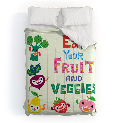 Andi Bird Eat Your Fruit and Veggies Comforter