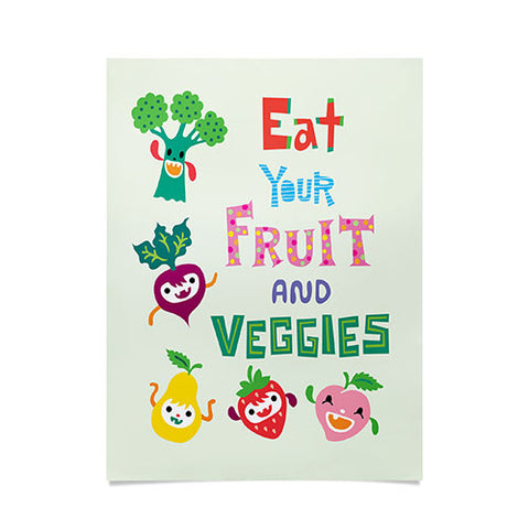Andi Bird Eat Your Fruit and Veggies Poster