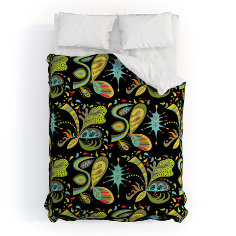 Andi Bird Goodness black Duvet Cover