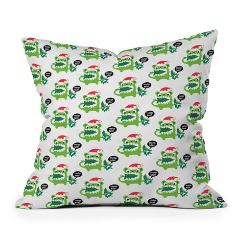 Andi Bird Help Me Holiday Outdoor Throw Pillow