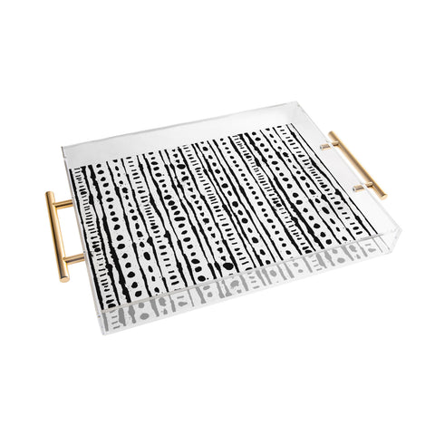 Andi Bird Ink Stripe Acrylic Tray