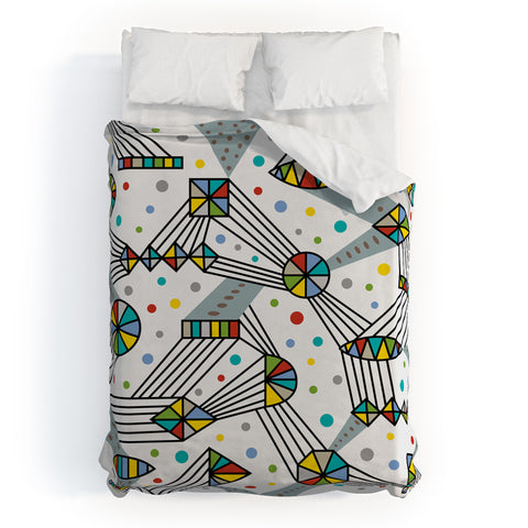 Andi Bird Intergalactic Grey Duvet Cover