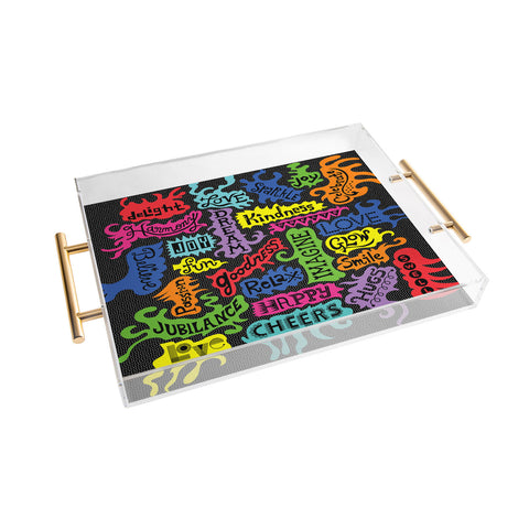 Andi Bird Its All Good Black Acrylic Tray