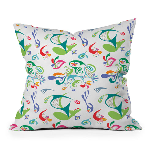 Andi Bird Justice white Outdoor Throw Pillow