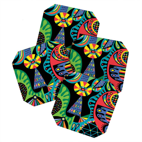 Andi Bird Mojo Black Coaster Set