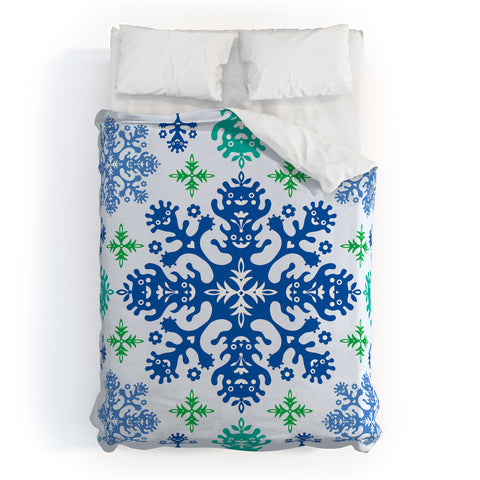 Andi Bird Monstrous Blue Duvet Cover