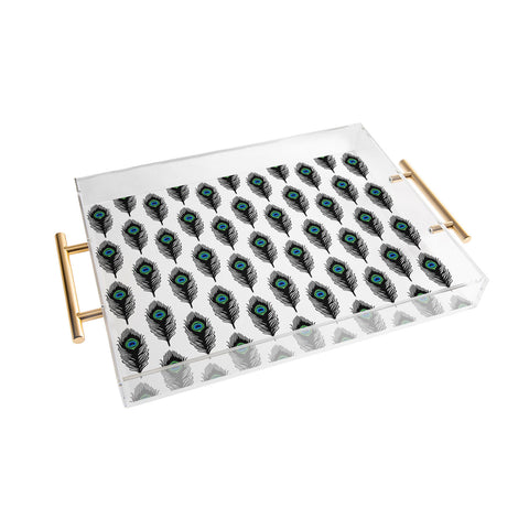 Andi Bird Peacock Boho Acrylic Tray