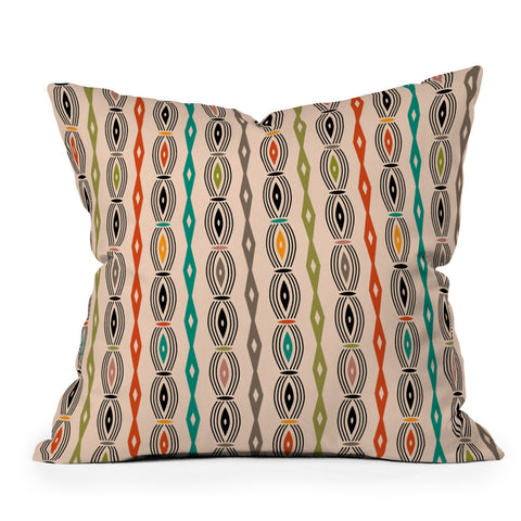 Andi Bird pillar stripe Outdoor Throw Pillow