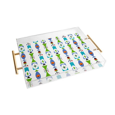 Andi Bird Retro Shape White Acrylic Tray