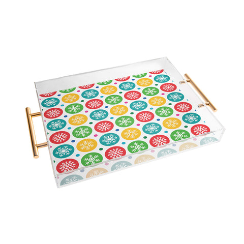 Andi Bird Sierra Snowflakes Acrylic Tray