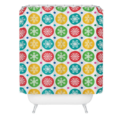 Andi Bird Sierra Snowflakes Shower Curtain