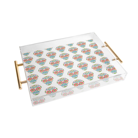 Andi Bird Sugar Skull Jewels Acrylic Tray