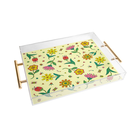 Andi Bird Surreal Flowers Maze Acrylic Tray