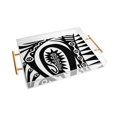Andi Bird Tribal Effect Acrylic Tray