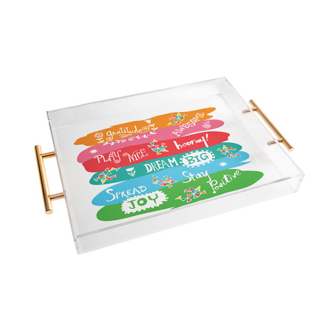 Andi Bird Woo Hoo Words Acrylic Tray