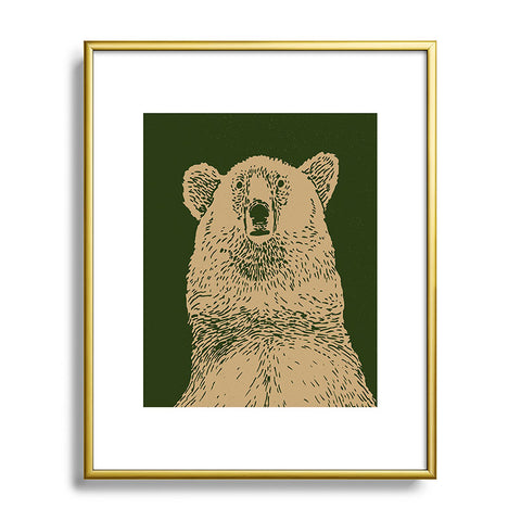 Andrew Henry Kodiak Bear Metal Framed Art Print