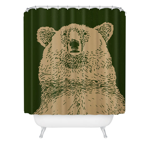Andrew Henry Kodiak Bear Shower Curtain