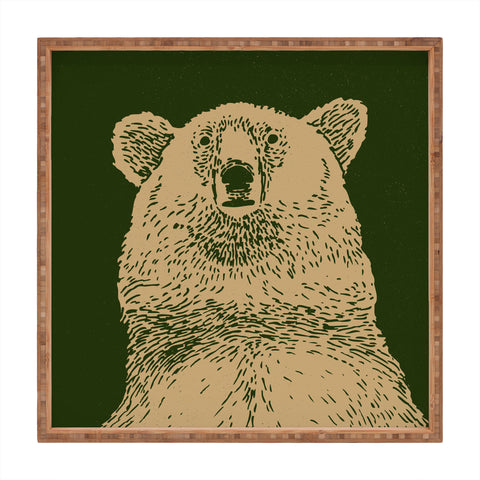 Andrew Henry Kodiak Bear Square Tray