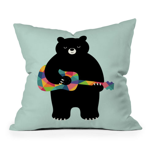 Andy Westface Happy Song Outdoor Throw Pillow