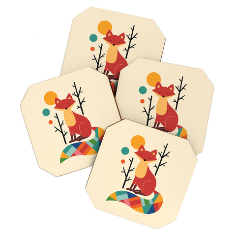 Andy Westface Rainbow Fox Coaster Set