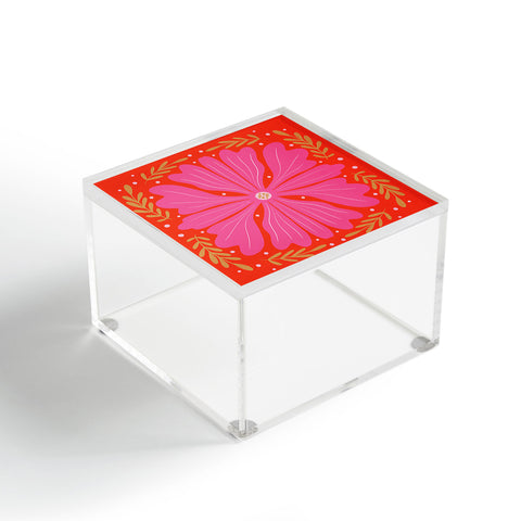 Angela Minca Abstract big flower Acrylic Box