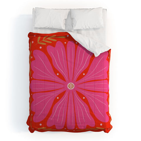 Angela Minca Abstract big flower Comforter