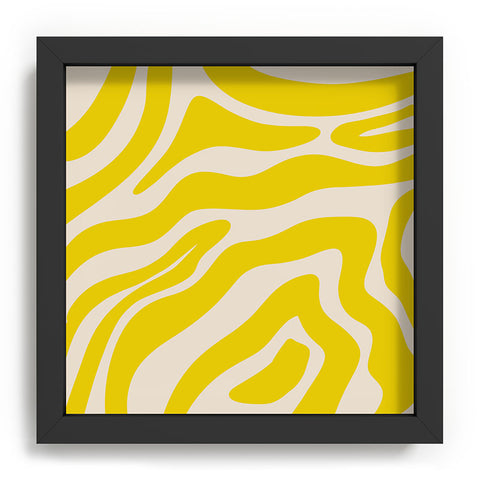 Angela Minca Abstract lines yellow Recessed Framing Square