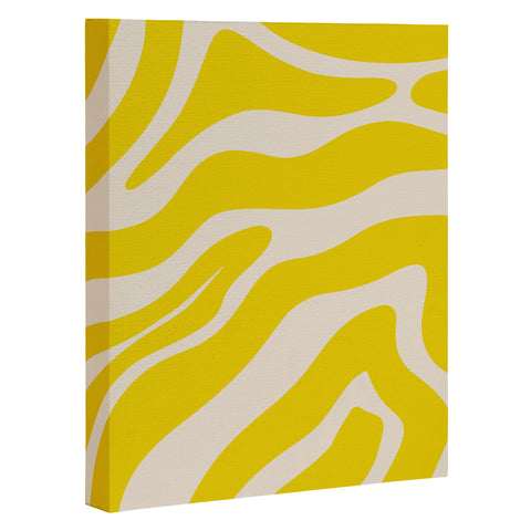 Angela Minca Abstract lines yellow Art Canvas
